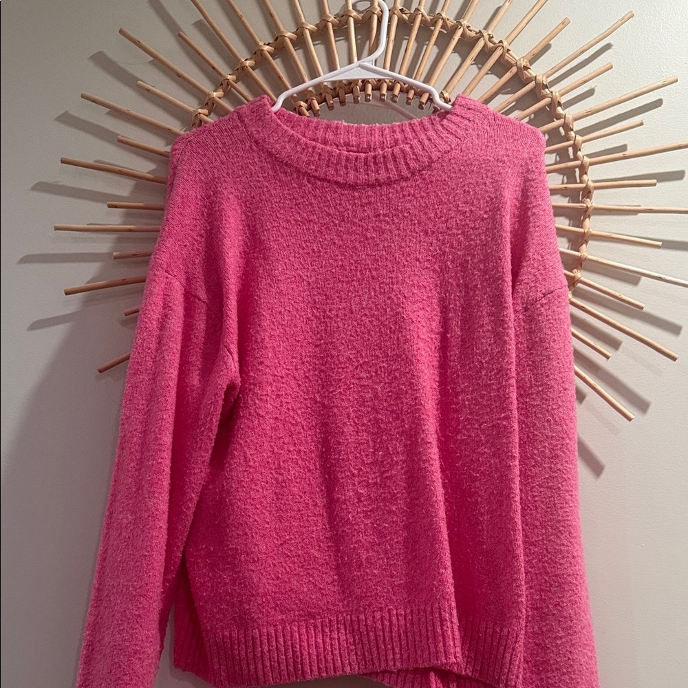 Women's American Eagle Cozy Pink Crewneck Sweater